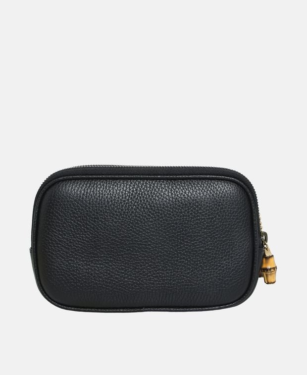 Gucci Bamboo Puller Leather cross body bag Black