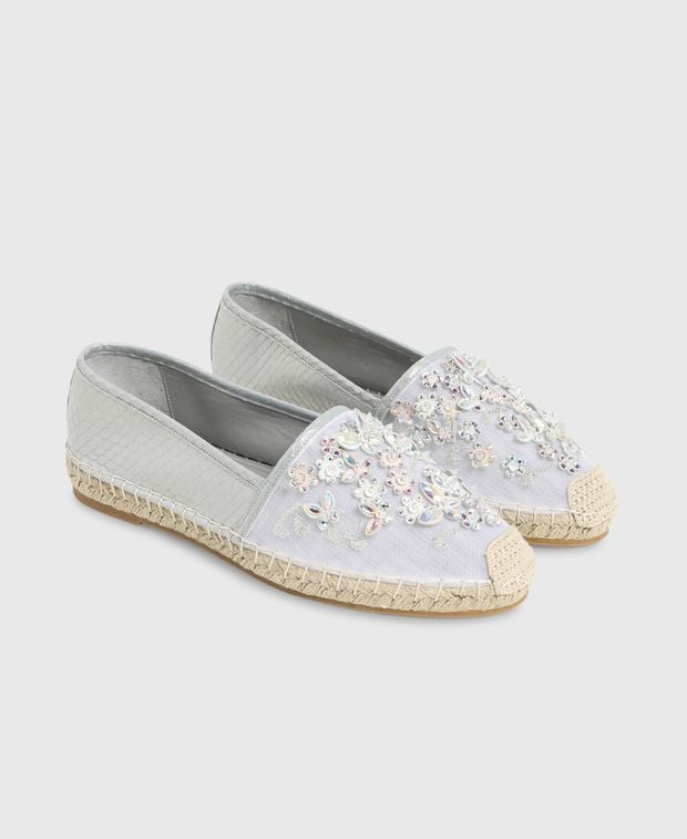 Rene Caovilla Eden Espadrilles Silver
