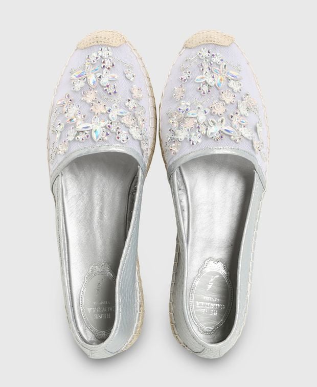 Rene Caovilla Eden Espadrilles Silver