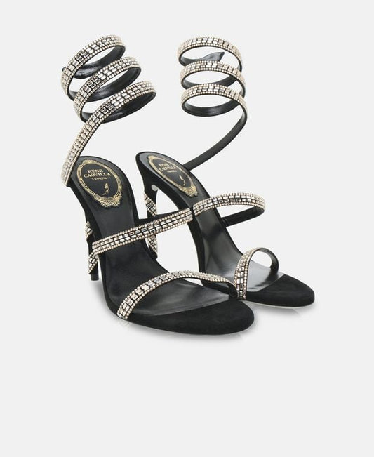 Rene Caovilla Margot Sandals with calf lacing