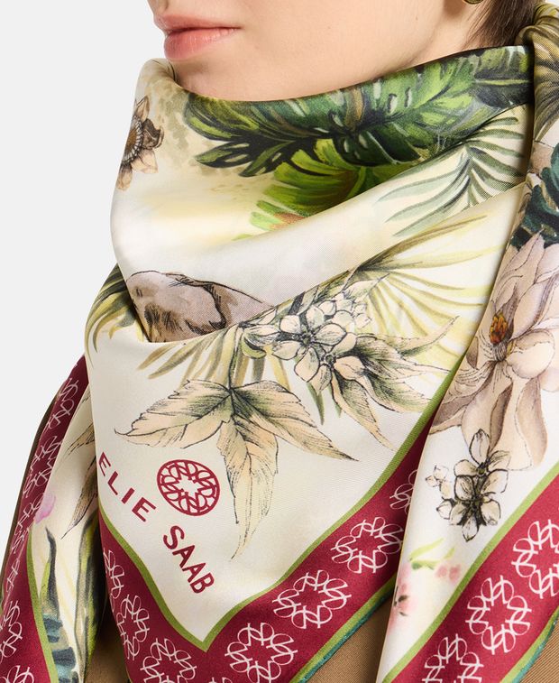 Elie Saab Silk square scarf