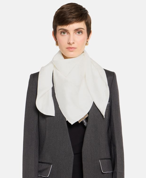 Elie Saab Silk square scarf Tinta Unita