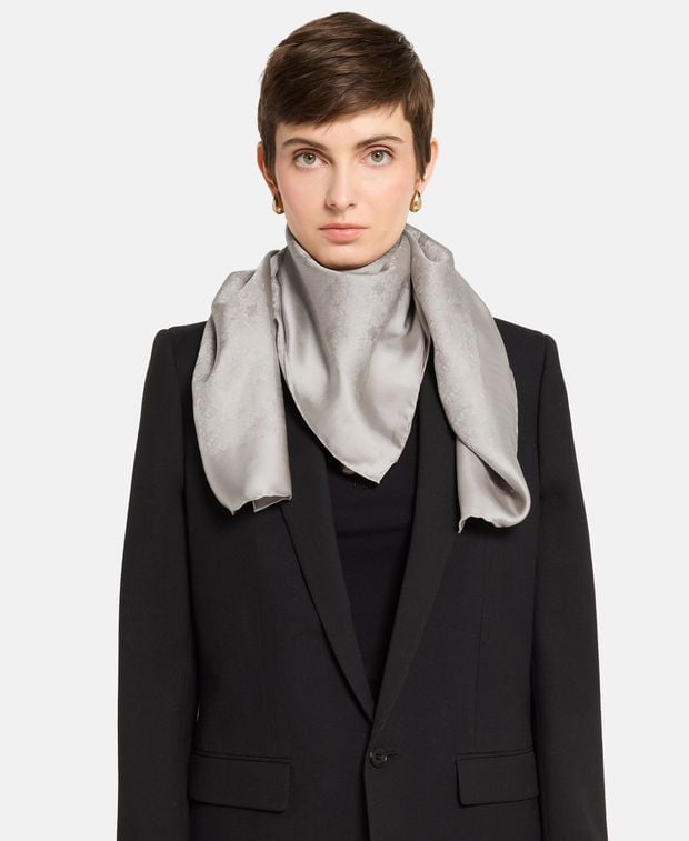 Elie Saab Silk square scarf Tinta Unita