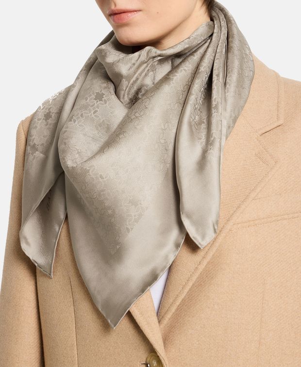 Elie Saab Silk square scarf Tinta Unita