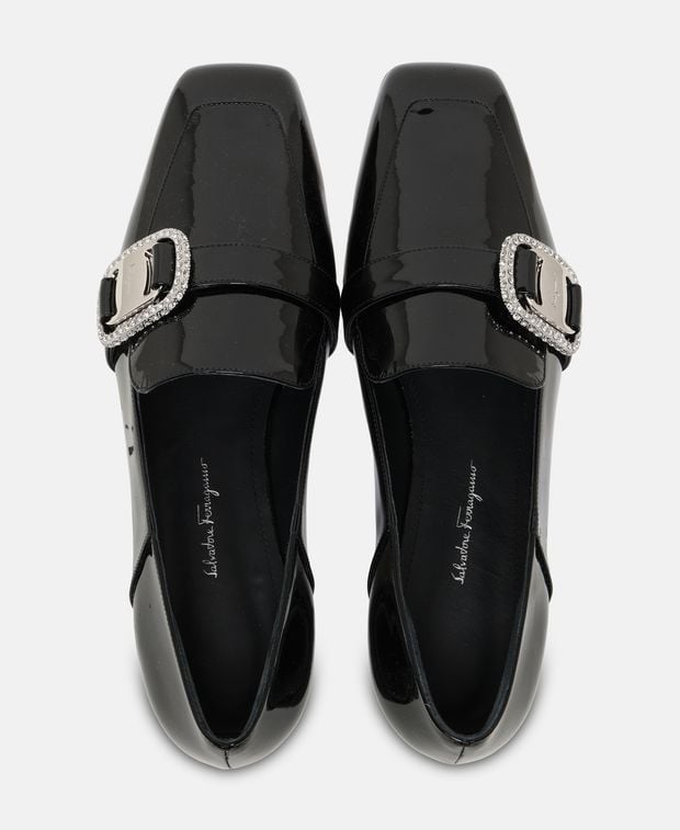 Salvatore Ferragamo Wang 10 Loafers Black