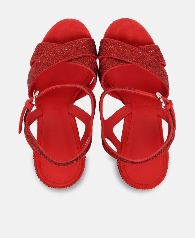 Salvatore Ferragamo Sonya Cr Ankle strap sandals Red