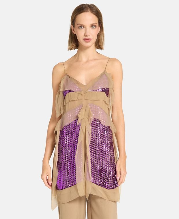 Lanvin Sleeveless Silk Shirt Blouse