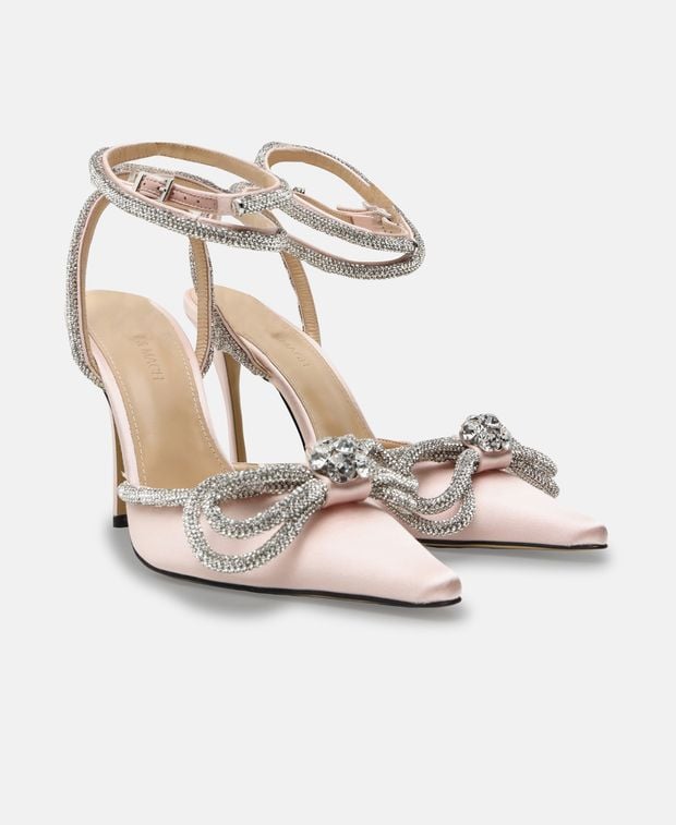 Mach & Mach Ankle strap pump Double Bow