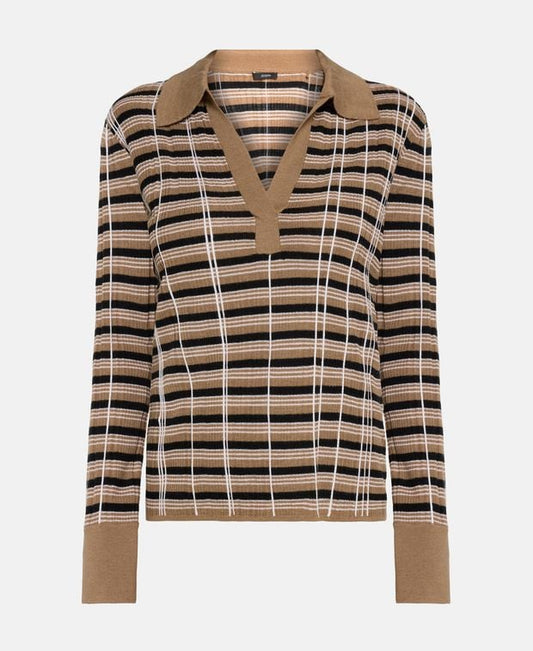 Joseph Wool-blend knitted polo shirt