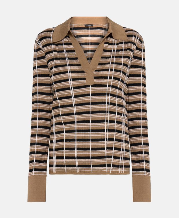 Joseph Wool-blend knitted polo shirt