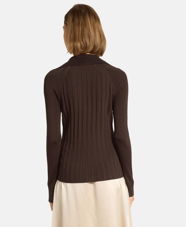 Joseph Knitted polo shirt Ebony