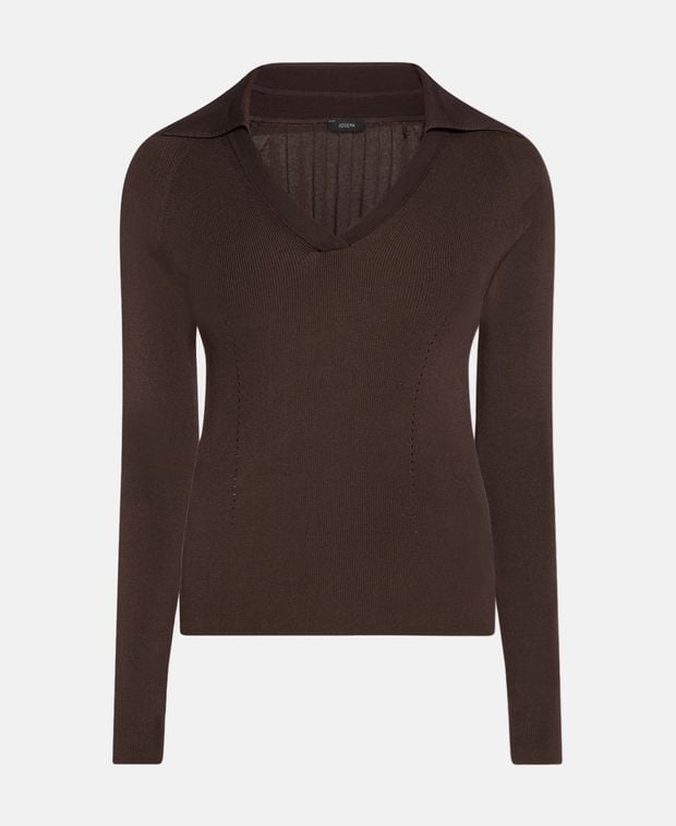 Joseph Knitted polo shirt Ebony