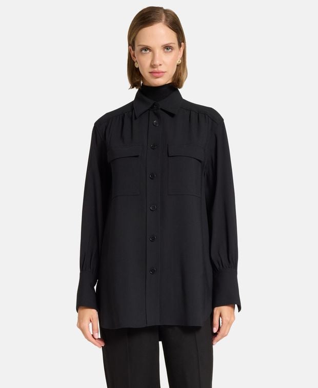Joseph Wool-blend blouse Perle