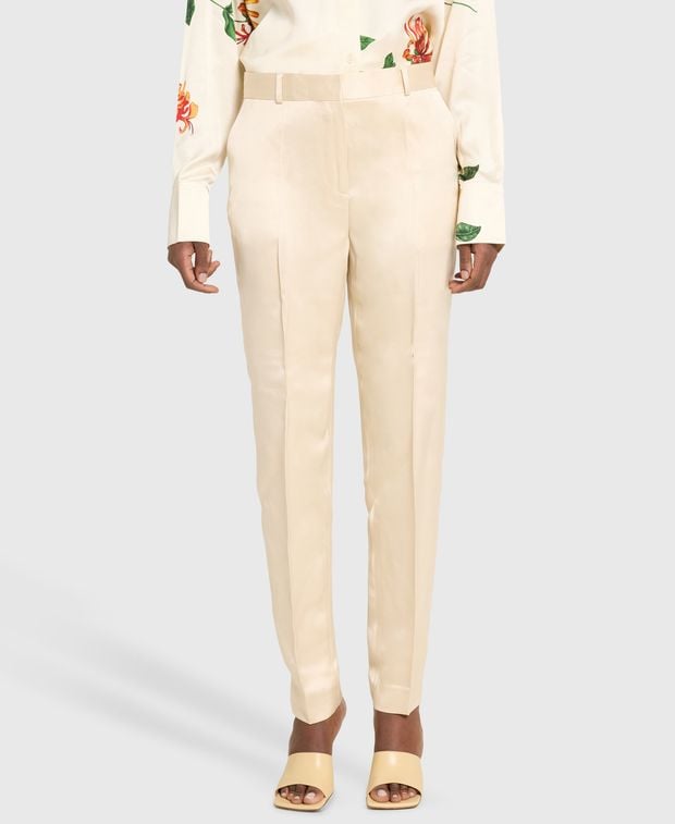 Toteme Satin trousers Ecru