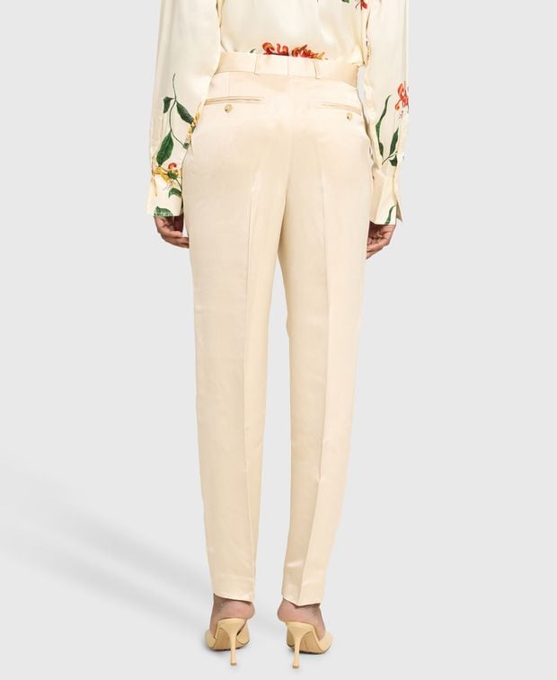 Toteme Satin trousers Ecru