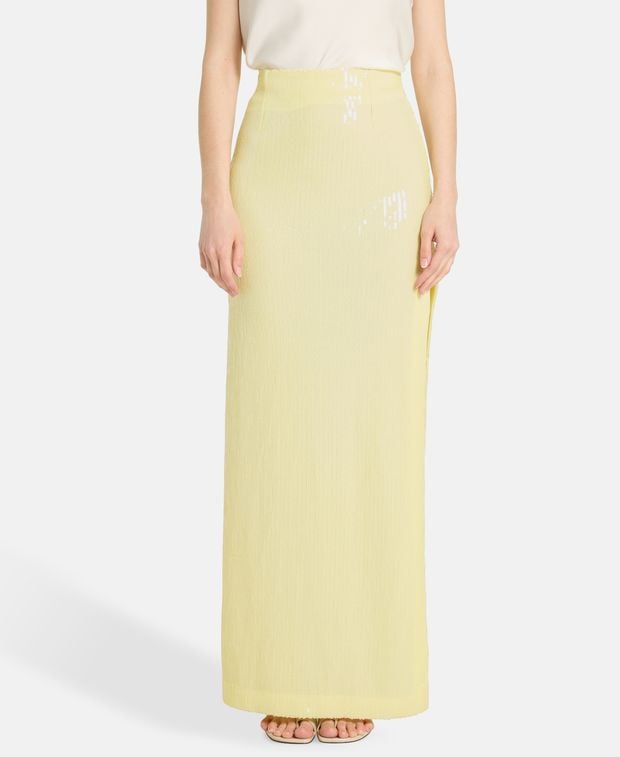 Galvan Sequinned skirt Beating Heart
