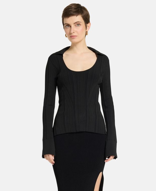 Galvan Knitted jumper Plisse Dawn