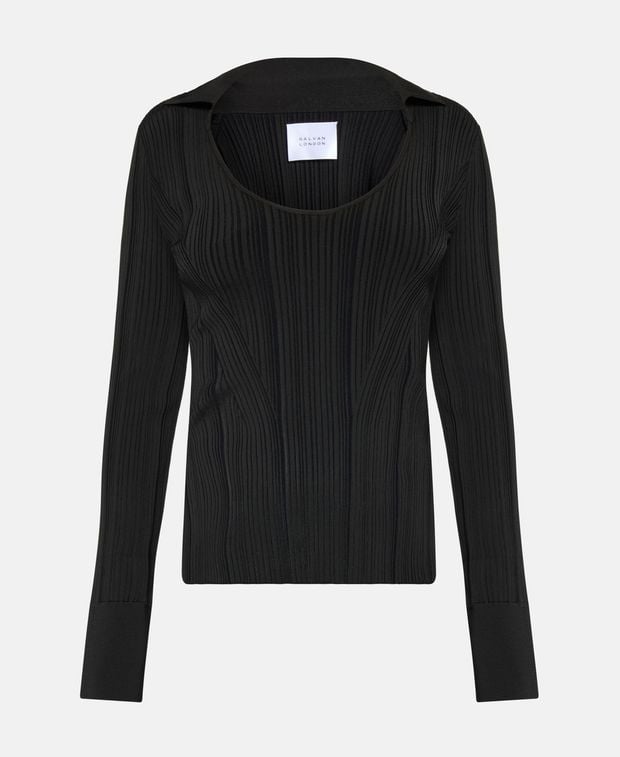 Galvan Knitted jumper Plisse Dawn