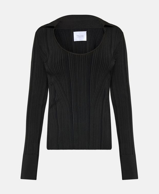 Galvan Knitted jumper Plisse Dawn