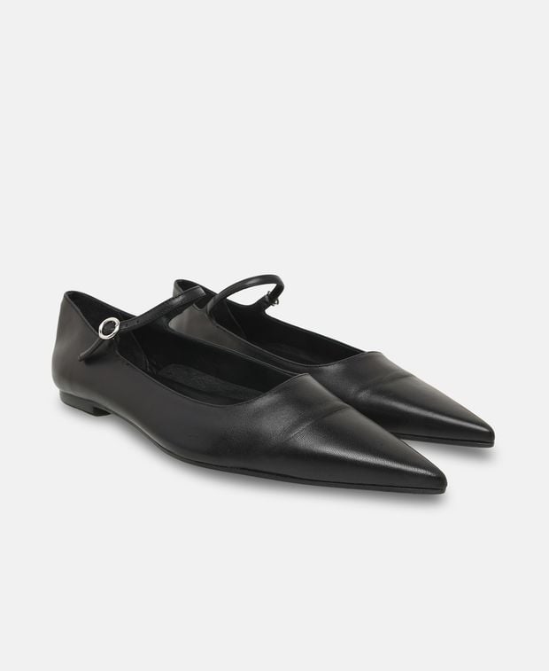 Aeyde Ballerina flat with straps Cleo