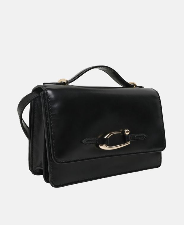 By Far Leather cross body bag Nara Mangrove