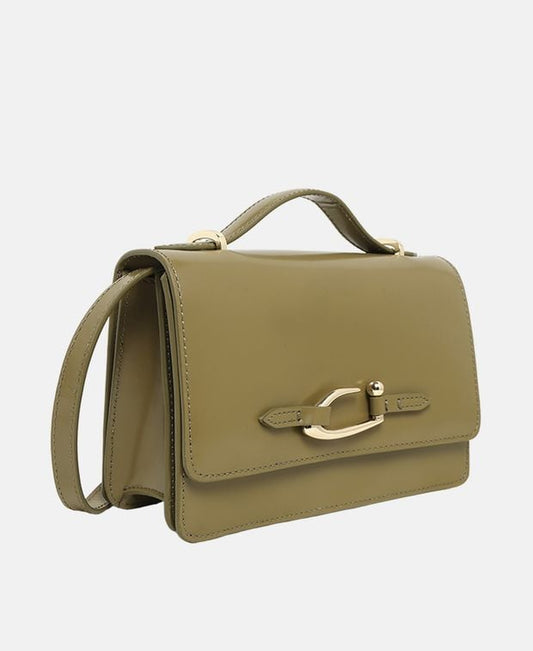 By Far Nara Mangrove Leather cross body bag