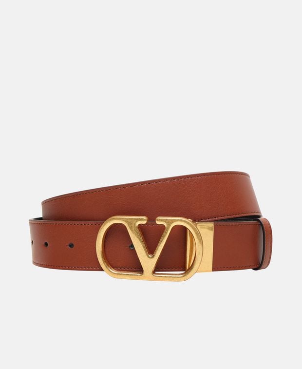 Valentino Garavani Reversible leather belt Vlogo Signature