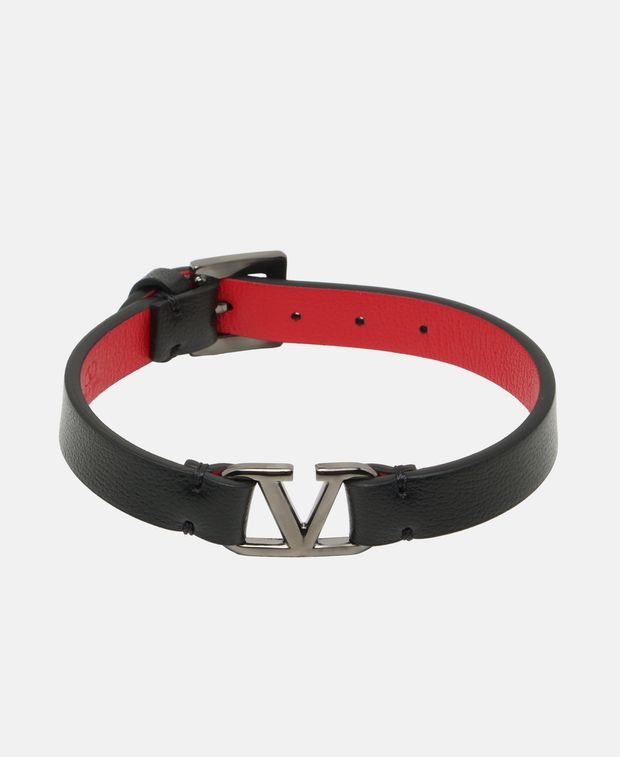 Valentino Garavani Leather bracelet Vlogo Signature