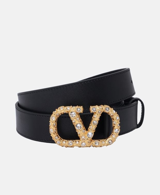 Valentino Garavani Leather belt Vlogo Signature