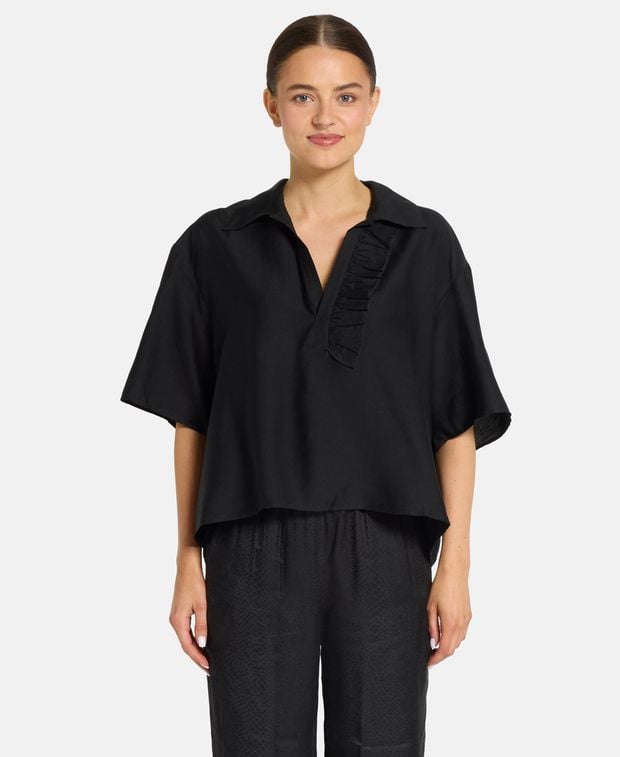 Bite Studios Silk-blend shirt blouse Luna