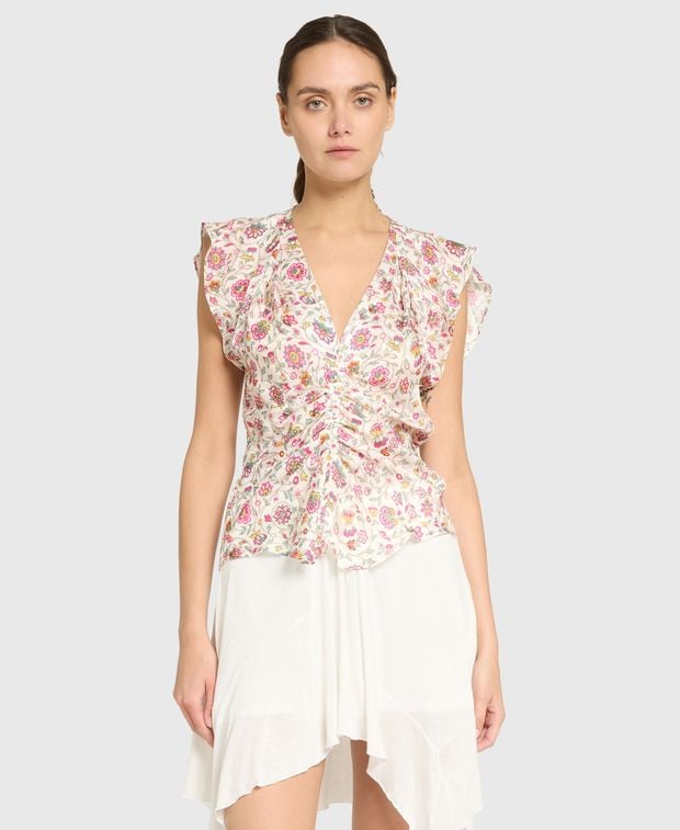 Isabel Marant Silk-blend top Lonea