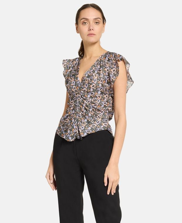 Isabel Marant Silk-blend top Lonea