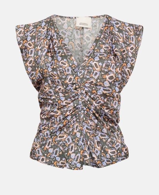 Isabel Marant Silk-blend top Lonea