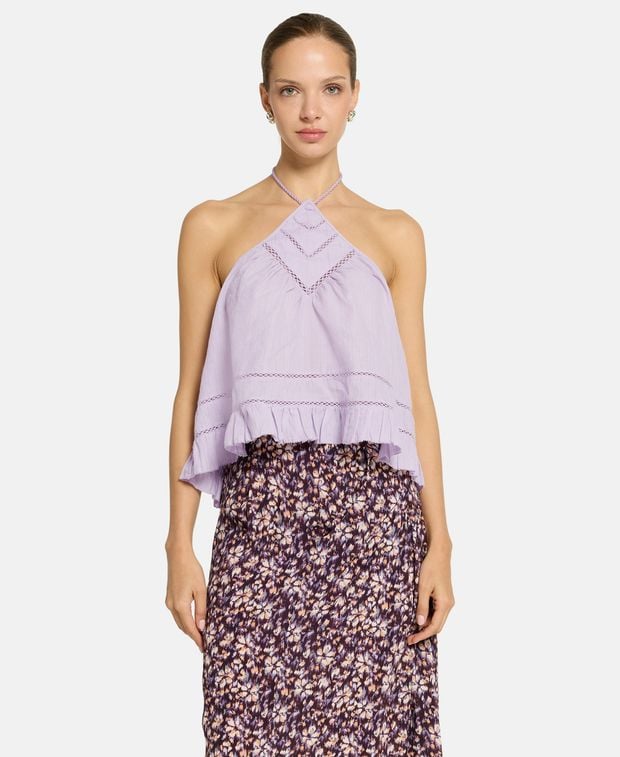 Marant Etoile Linen-blend top Lisio