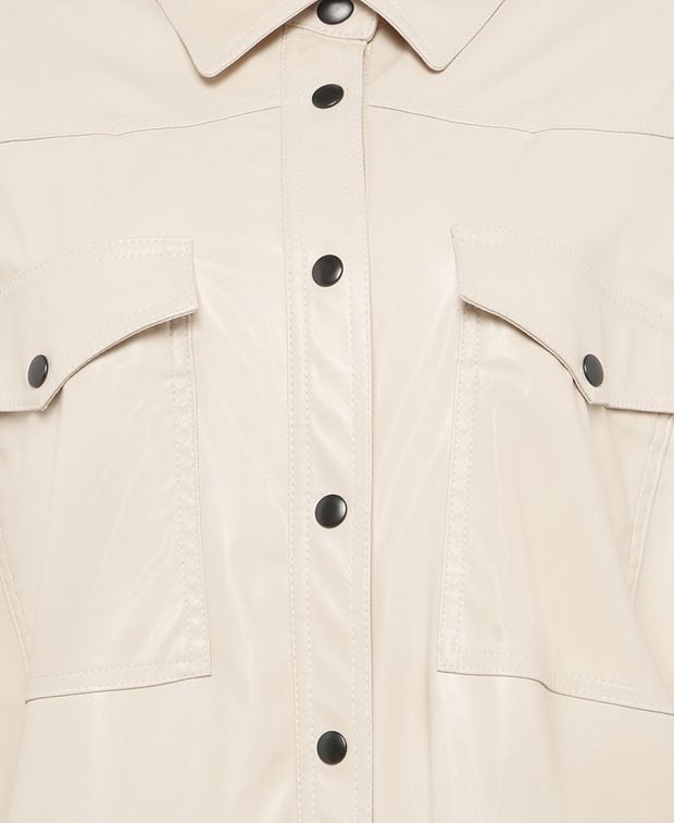 Marant Etoile Leather-look blouse Berny