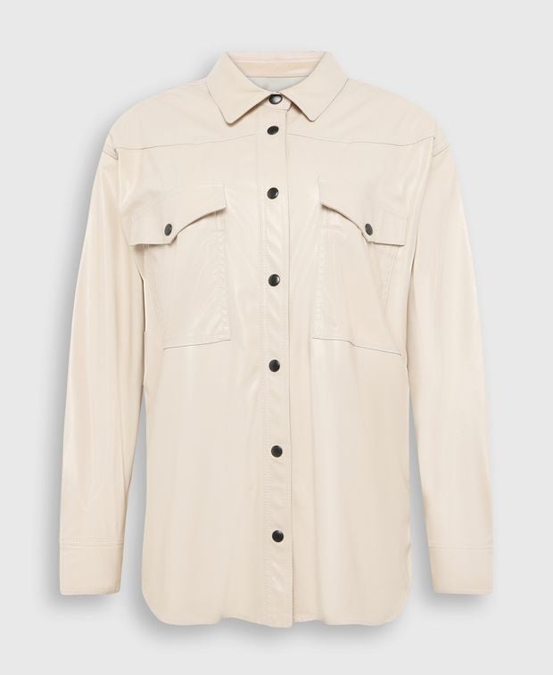 Marant Etoile Leather-look blouse Berny