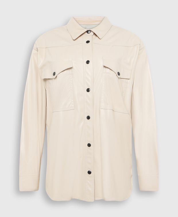 Marant Etoile Leather-look blouse Berny