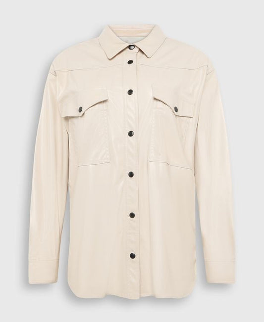 Marant Etoile Leather-look blouse Berny