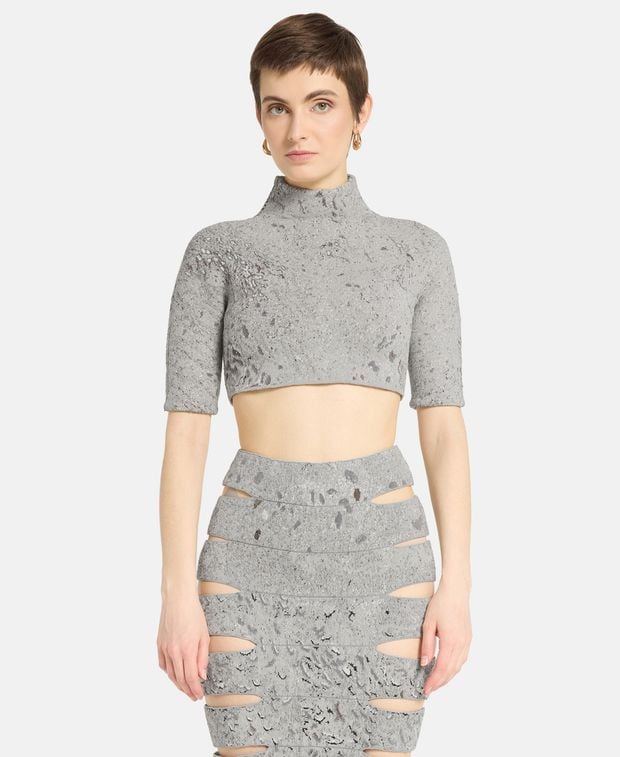 Alaia Silk-blend blouse