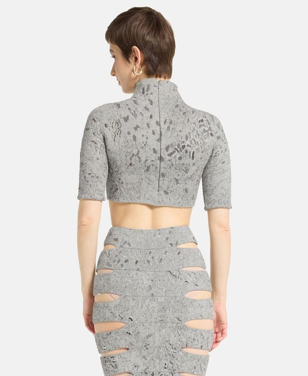 Alaia Silk-blend blouse