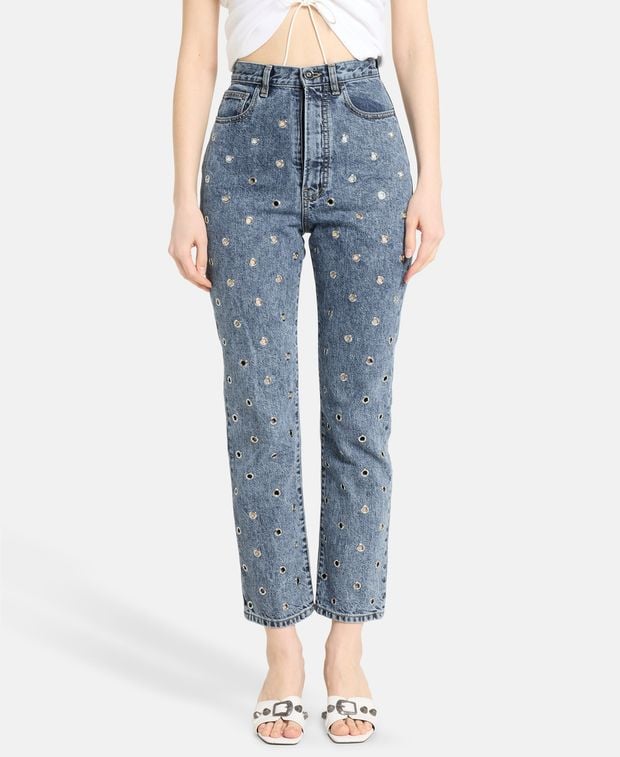Alaia Straight-leg trousers Eyelet