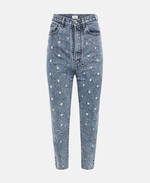 Alaia Straight-leg trousers Eyelet