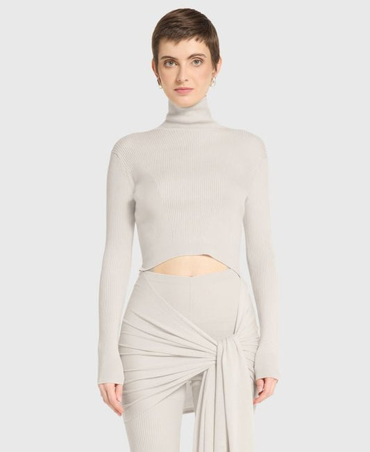 Alaia Silk cashmere pullover Sable