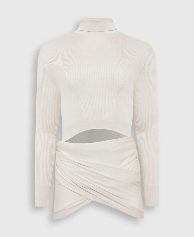 Alaia Silk cashmere pullover Sable