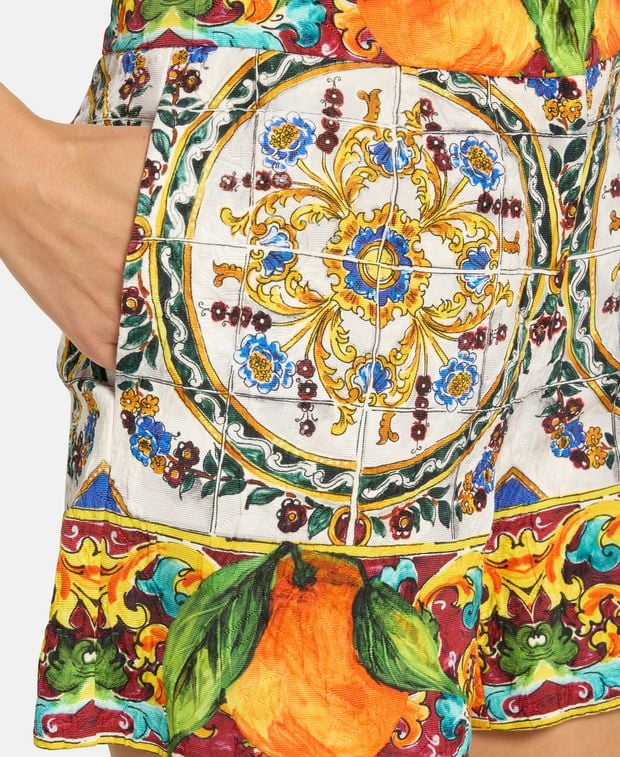Dolce & Gabbana Silk-blend shorts