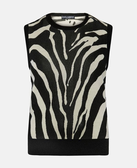Dolce & Gabbana Wool-blend sleeveless pullover