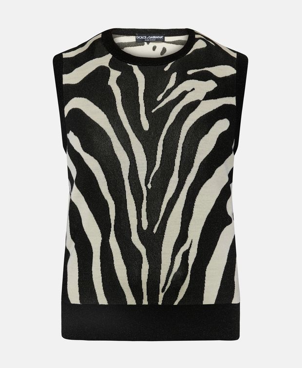 Dolce & Gabbana Wool-blend sleeveless pullover