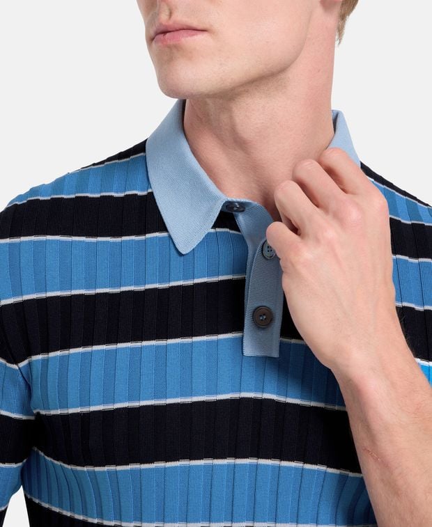 Dolce & Gabbana Silk-blend knitted polo shirt