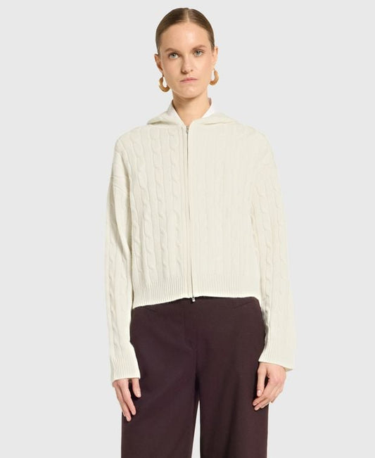 arch4 Cashmere hooded cardigan