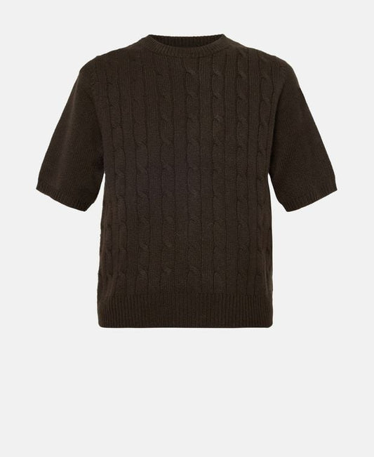 arch4 Cashmere short-sleeved pullover Berry
